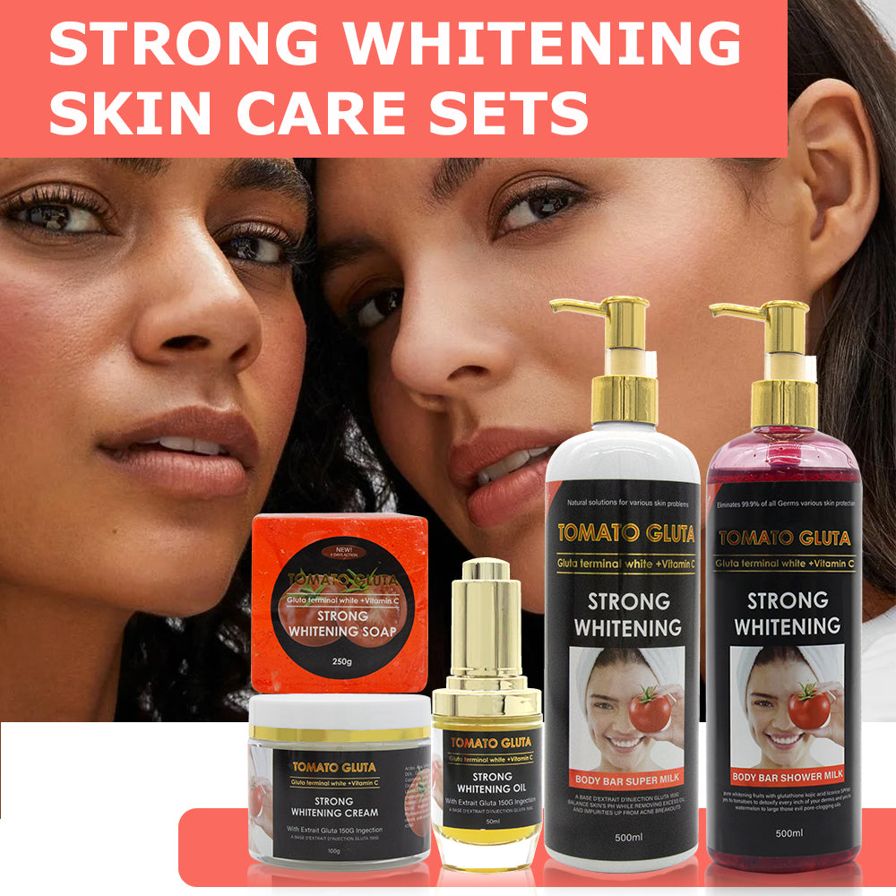 Ensemble de soins de la peau blanchissant Gluta 5D, produit de soin hydratant et éclaircissant pour les peaux foncées 
