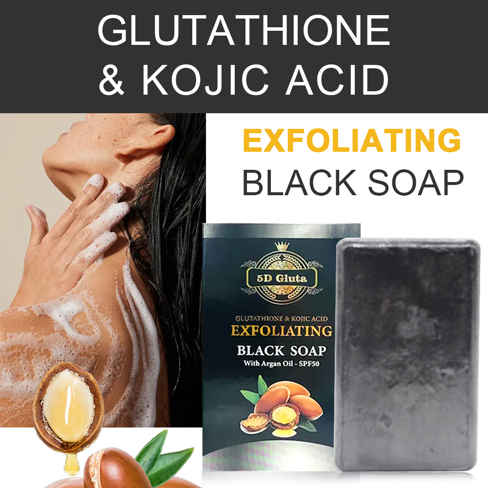 Jabón negro africano con manteca de karité, carbón de bambú, glutatión, baño Natural y eliminación del acné corporal, cuidado de la piel, 250g