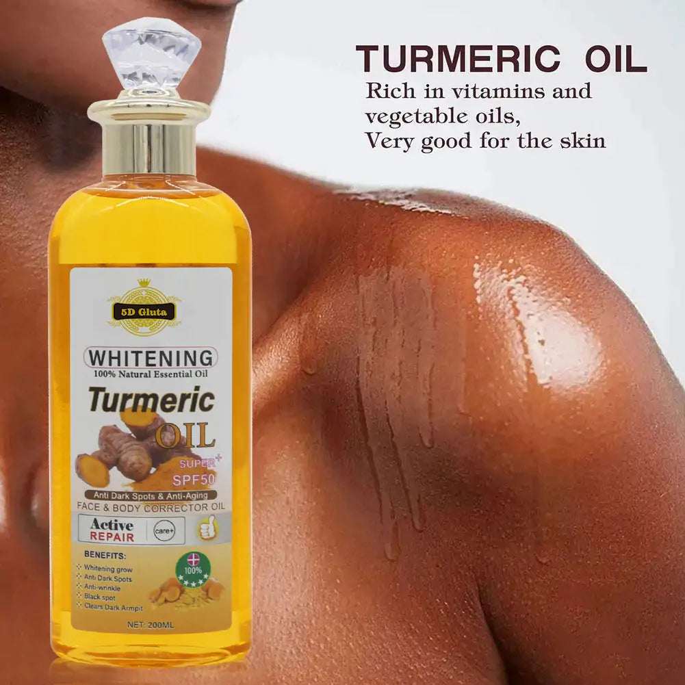 5D Gluta Turmeric Oil for brightening and soothing skin with powerful anti-inflammatory properties