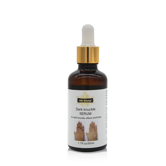 5D Gluta Knuckle Serum Oil for dark spot removal on joints, elbows, and feet, 50ml bottle