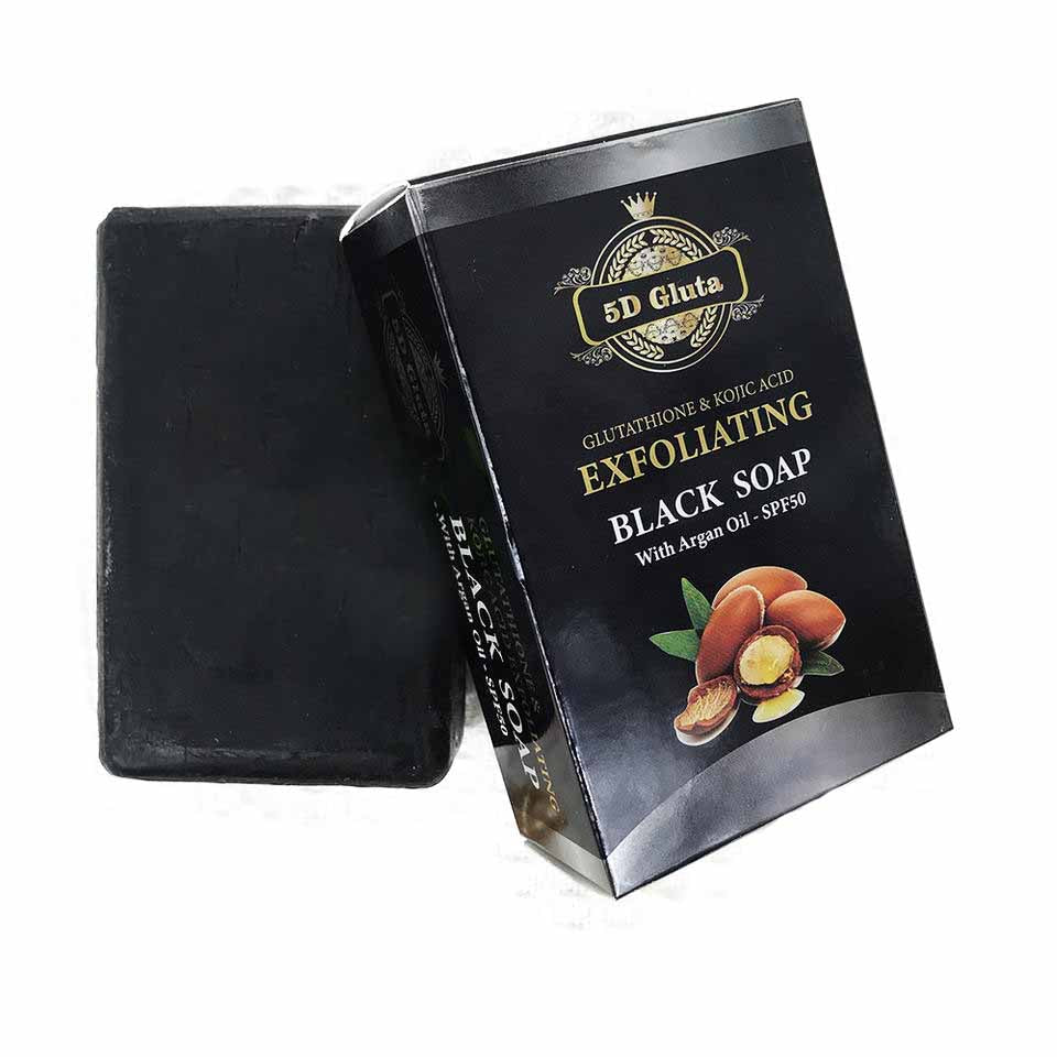 5D Gluta Exfoliating Black Soap