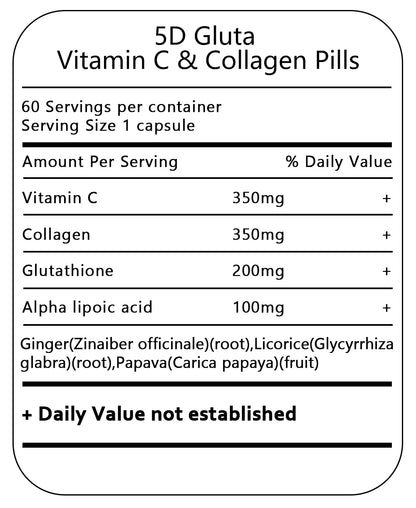 5D Gluta Glutathione Vitamin Collagen Capsule