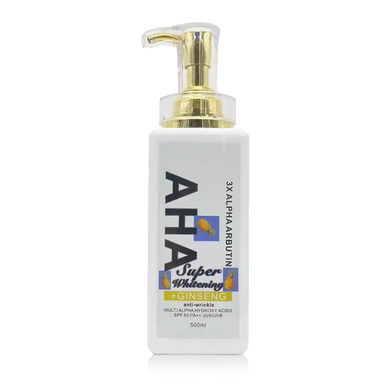 AHA Whitening Body Lotion with gentle exfoliation, deep hydration, and brightening benefits