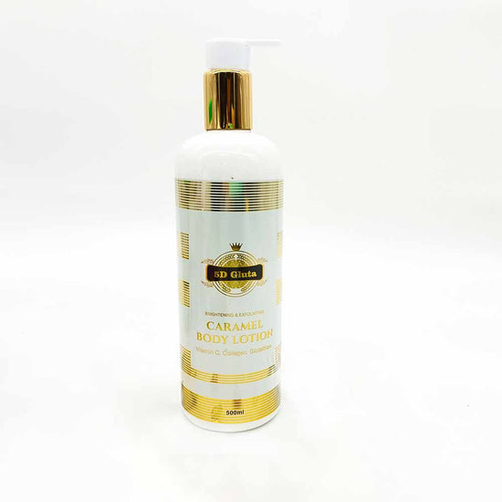 Lotion pour le corps 5D Gluta Caramel au glutathion blanchissant éclaircissant pour garder la peau radieuse pour la peau noire