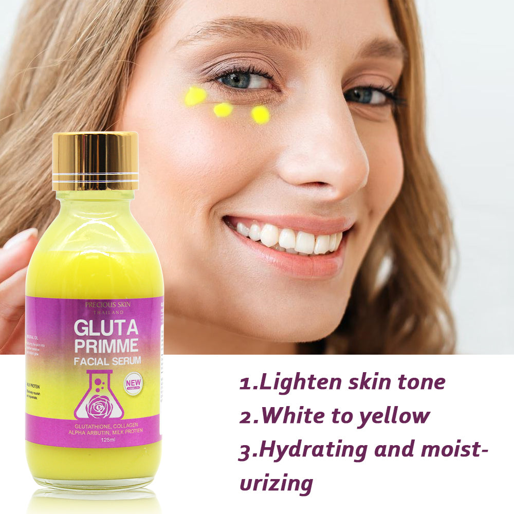 Suero facial 5D Gluta Tailandia Gluta Primme para blanquear, hidratante, antienvejecimiento, esencia de belleza para el cuidado de la piel, 125ml