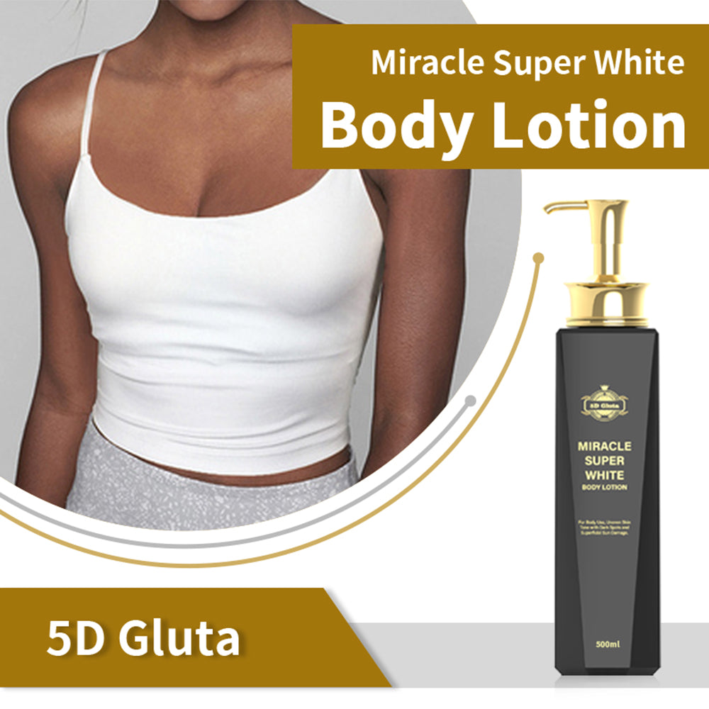 Loción corporal 5D Gluta Miracle Super White para blanquear e hidratar la piel