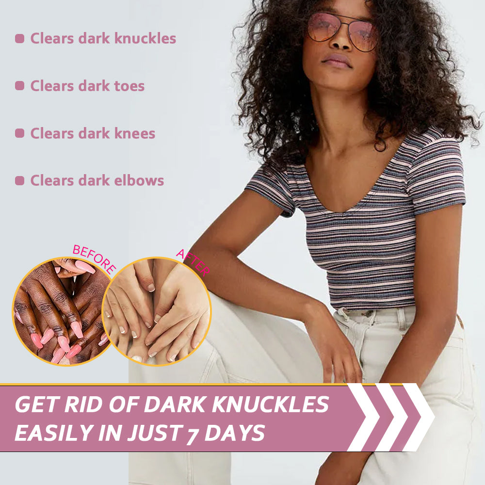 Juego de cuidado de la piel 5D Gluta Dark Knuckles Clear 4 en 1 para codos, rodillas, dedos de los pies, blanqueador, elimina manchas, imperfecciones, cuidado de la piel oscura