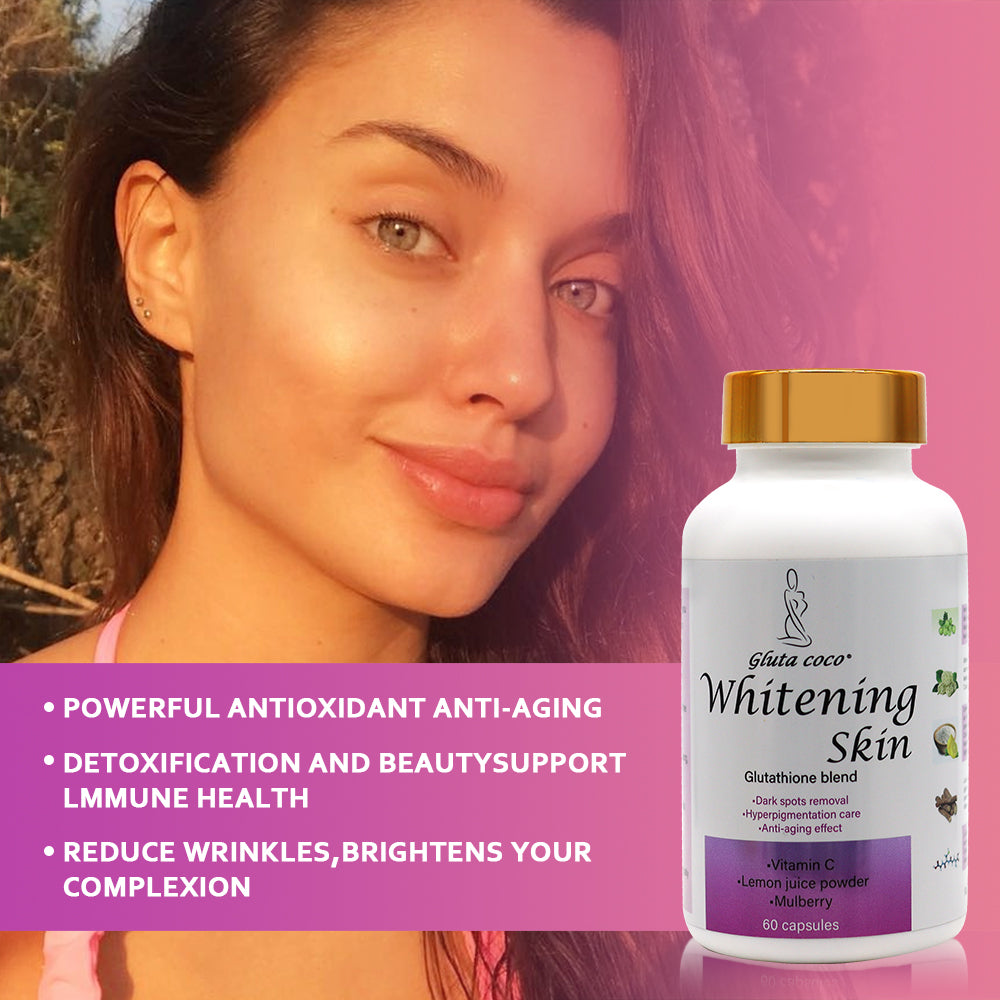 Vitamine C and Glutathione Skin Whitening Capsules Remove Dark Spots Even Skin Tone Bright and Light Skin Health & Beauty Products