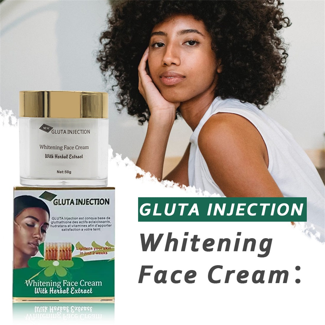 5D Gluta Glutathione Strong Whitening Milk with Herbal Extract Skin Care Set for Lightens Black Skin Skincare 4pcs Sets