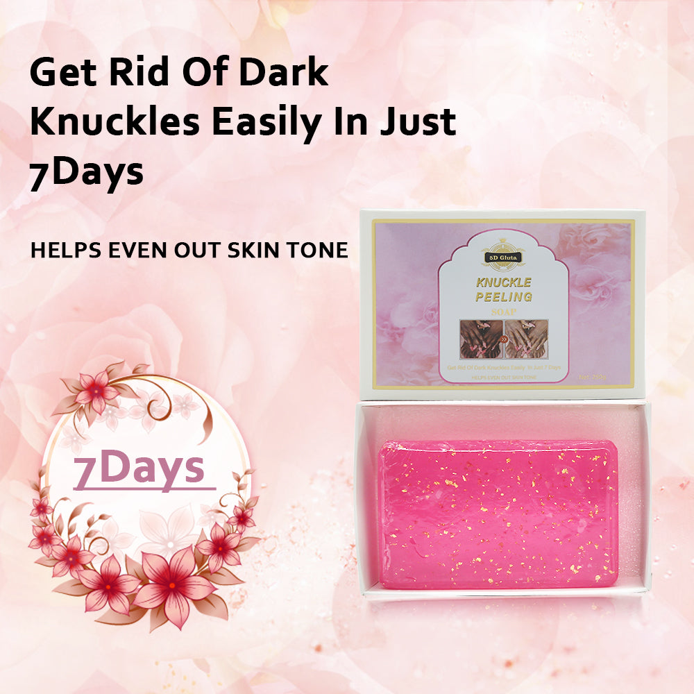 5D Gluta Stain Removing Knuckle Soap With Camellia Oil Olive Fruit Oil Gold Foil for Removing Dark Spots Pigment Whitening Skin