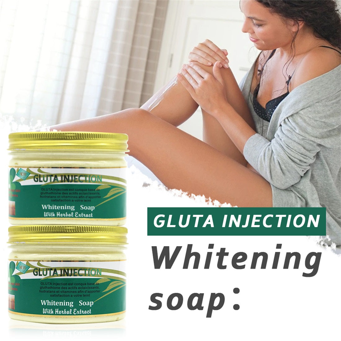 5D Gluta Glutathion lait blanchissant fort avec extrait de plantes ensemble de soins de la peau pour éclaircir la peau noire soins de la peau 4 pièces ensembles