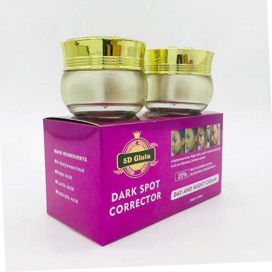 Creme Corretor de Manchas 5D Gluta para Dia e Noite Remove Todas as Manchas da Pele e Acne Remoção de Manchas no Rosto Pele Negra Remoção de Manchas